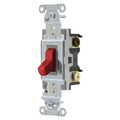 Hubbell Wiring Device-Kellems Switches and Lighting Controls, Toggle Switch, Commercial Grade, Three Way, 20A 120/277V AC, Back and Side Wired, Red CSB320R